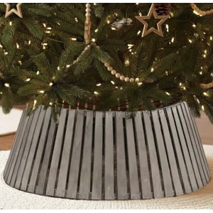 Slated Wood Tree Collar, Natural Burned - Image 4
