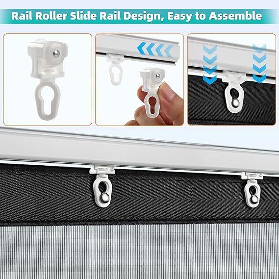 Sliding Garage Door Screen 2 Car with Track Closure - Image 5