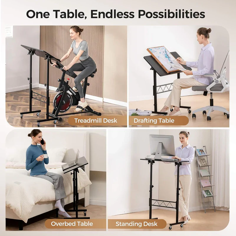 Small Adjustable Standing Desk & Tiltable Tabletop - Image 2