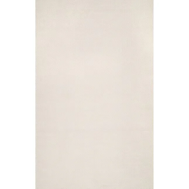 Sofia Flatweave Wool Cream Rectangular Indoor 8 x 10