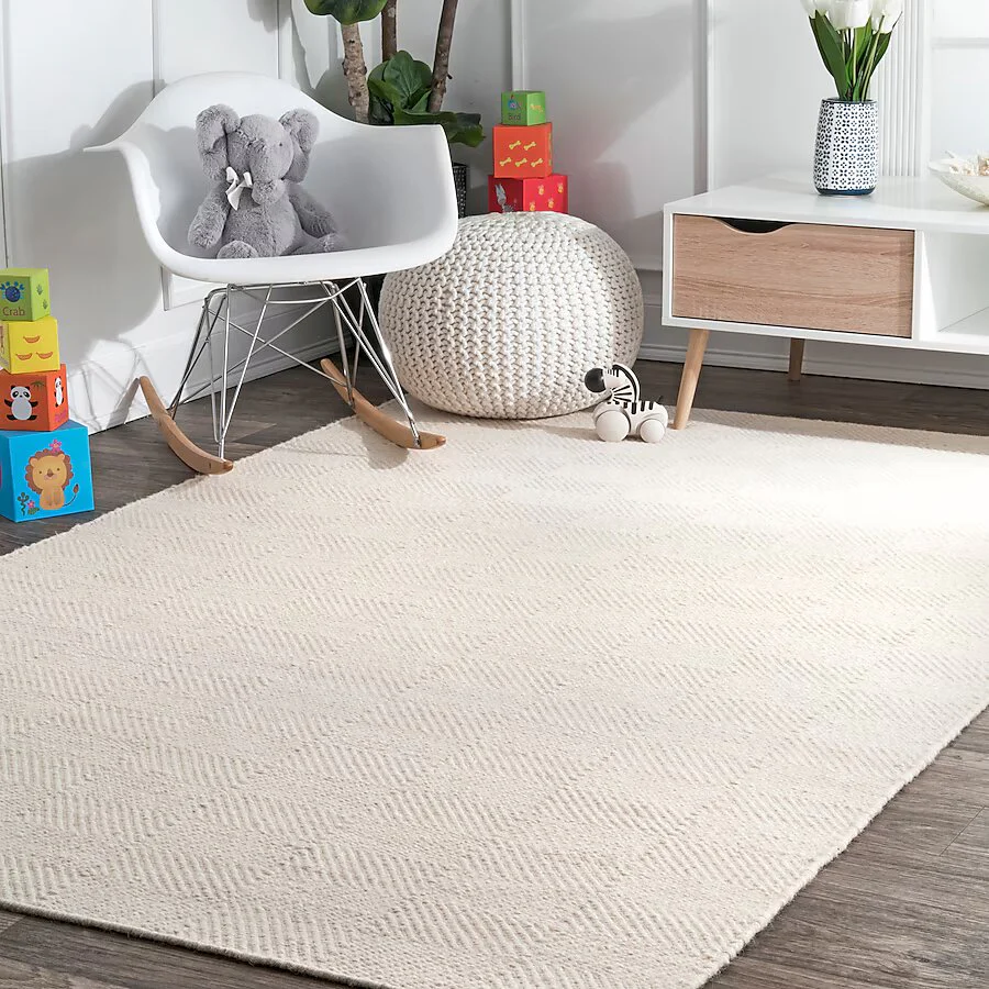 Sofia Flatweave Wool Cream Rectangular Indoor 8 x 10 - Image 2