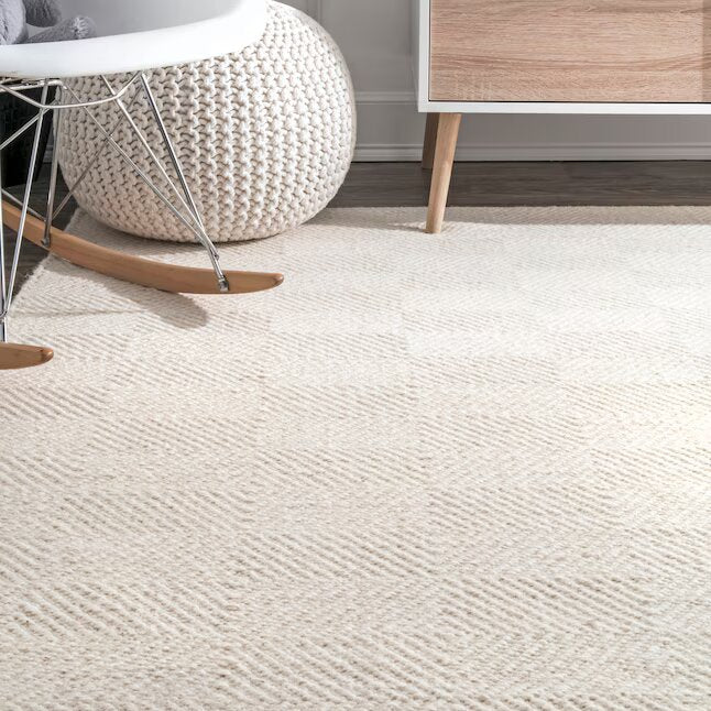 Sofia Flatweave Wool Cream Rectangular Indoor 8 x 10 - Image 3