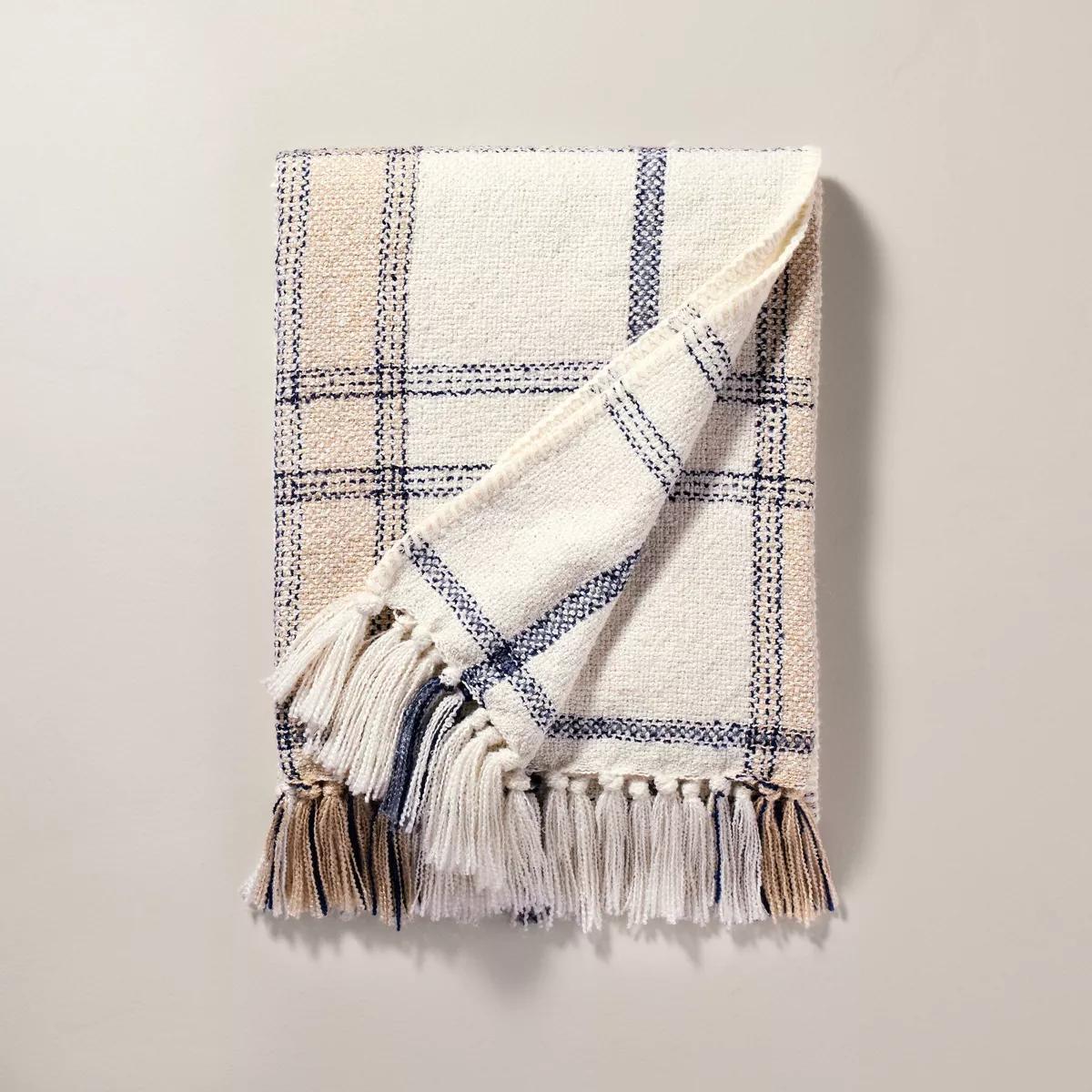 Soft Woven Plaid Throw Blanket SHOWROOM ITEM