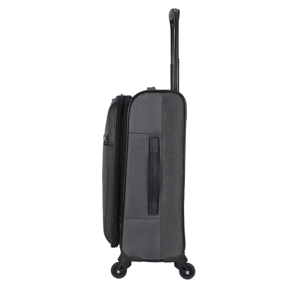 Softside Carry On Spinner Suitcase - Gray Heather, - Image 5