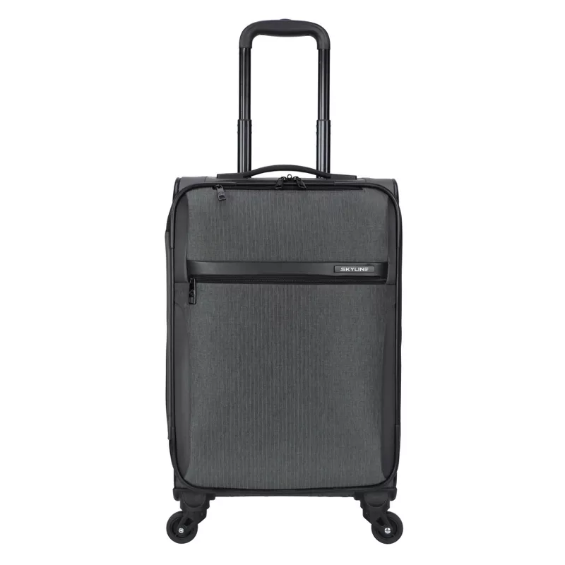 Softside Carry On Spinner Suitcase - Gray Heather