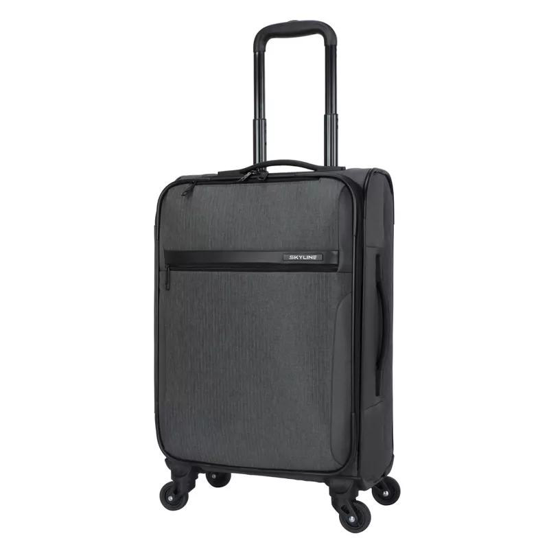 Softside Carry On Spinner Suitcase - Gray Heather - Image 4