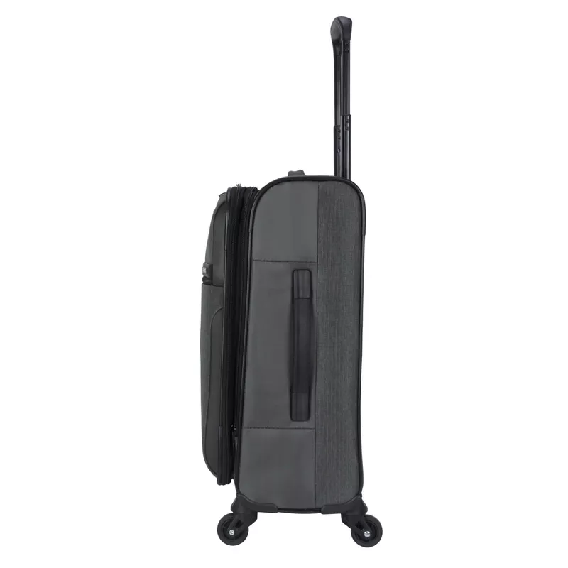Softside Carry On Spinner Suitcase - Gray Heather - Image 5