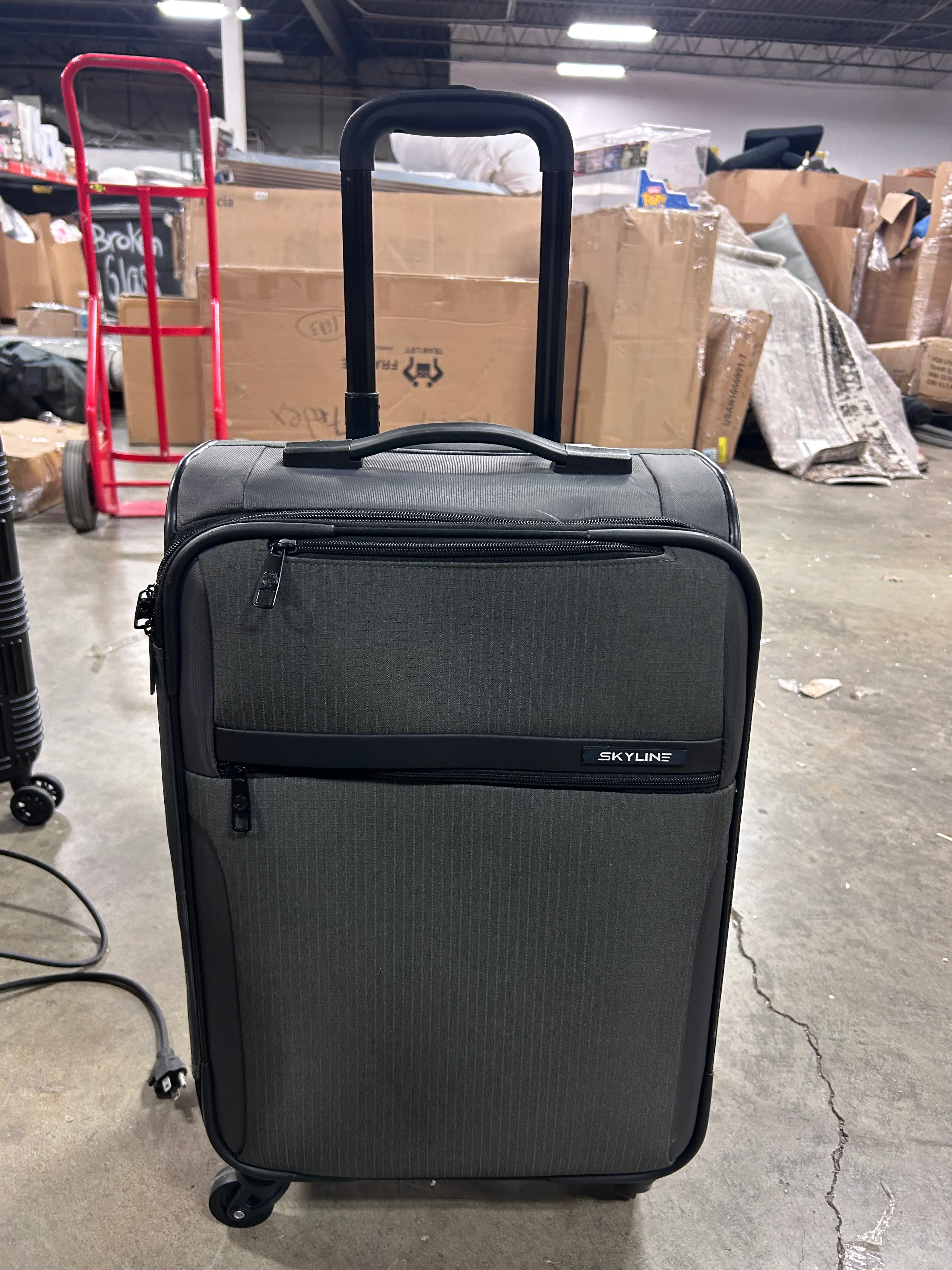 Softside Carry On Spinner Suitcase - Gray Heather - Image 6