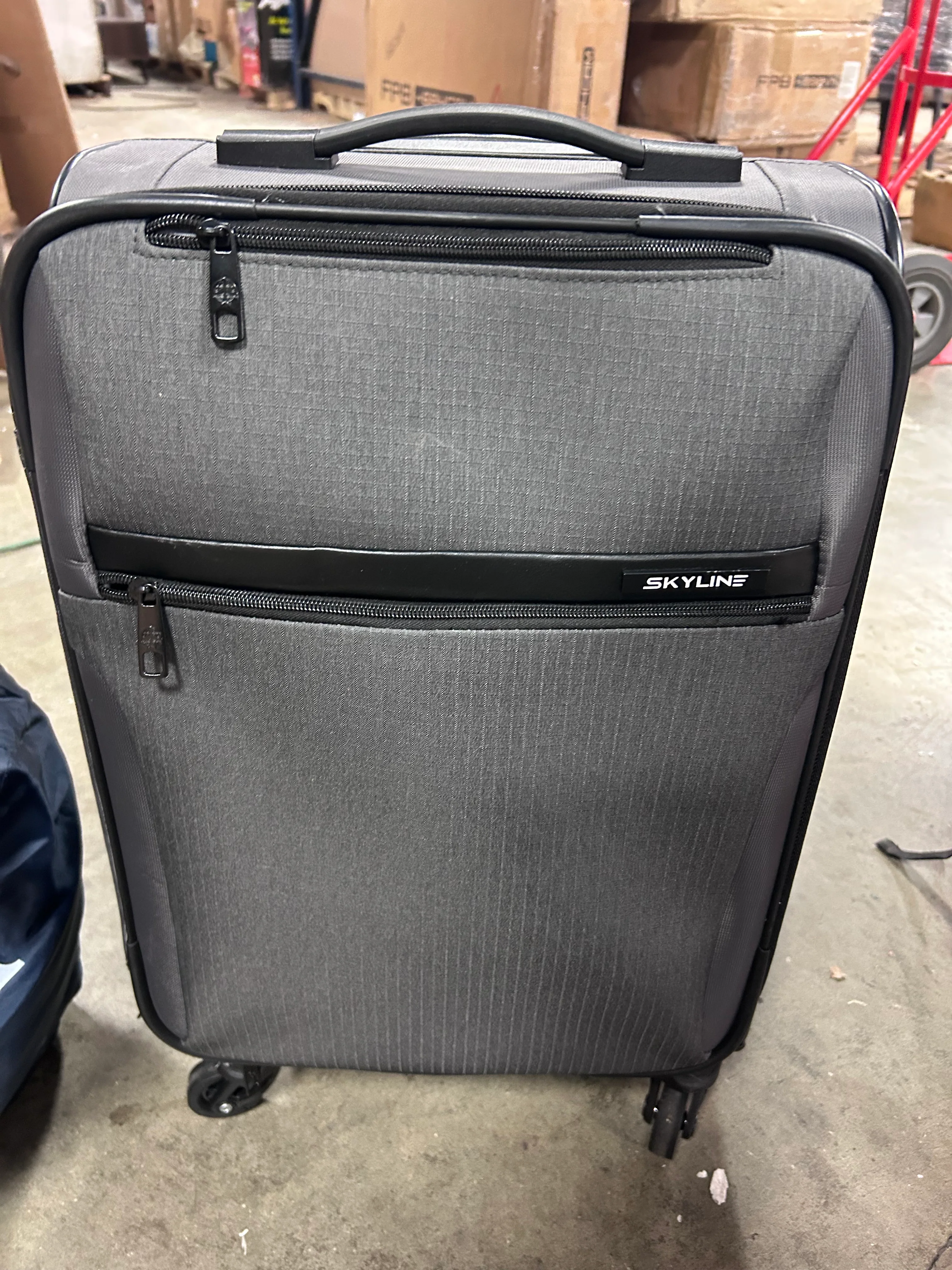Softside Carry On Spinner Suitcase - Gray Heather - Image 6