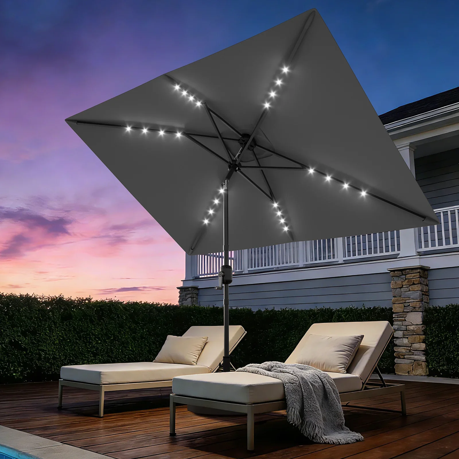 Solar Powered LED Patio Umbrella - Image 5