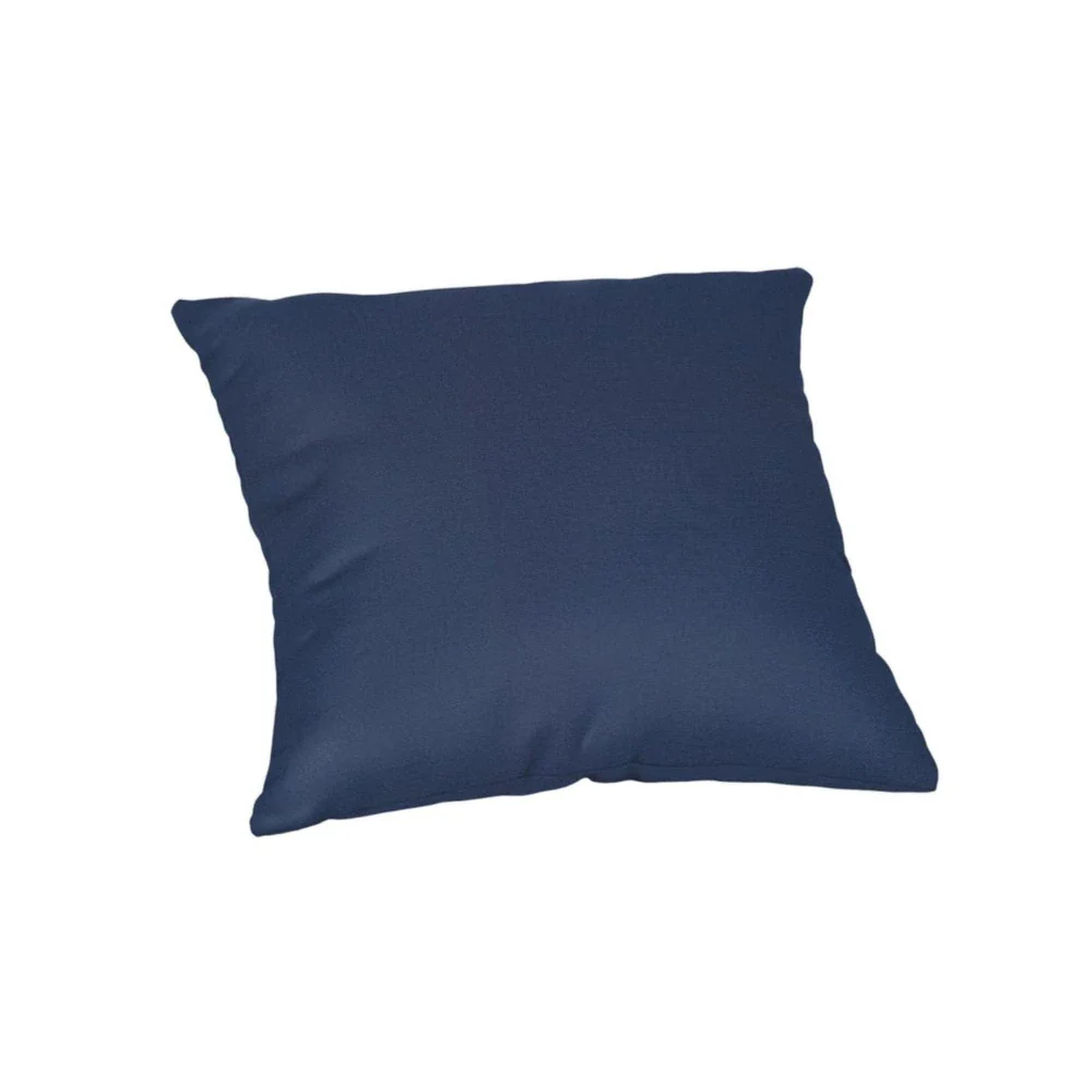 Solid Fabric 1-Piece Indoor/Outdoor Square Throw Pillow Canvas Navy