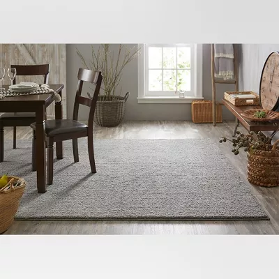 Solid Tufted Micropoly Shag Area Rug - 6'6"x10' - Image 4