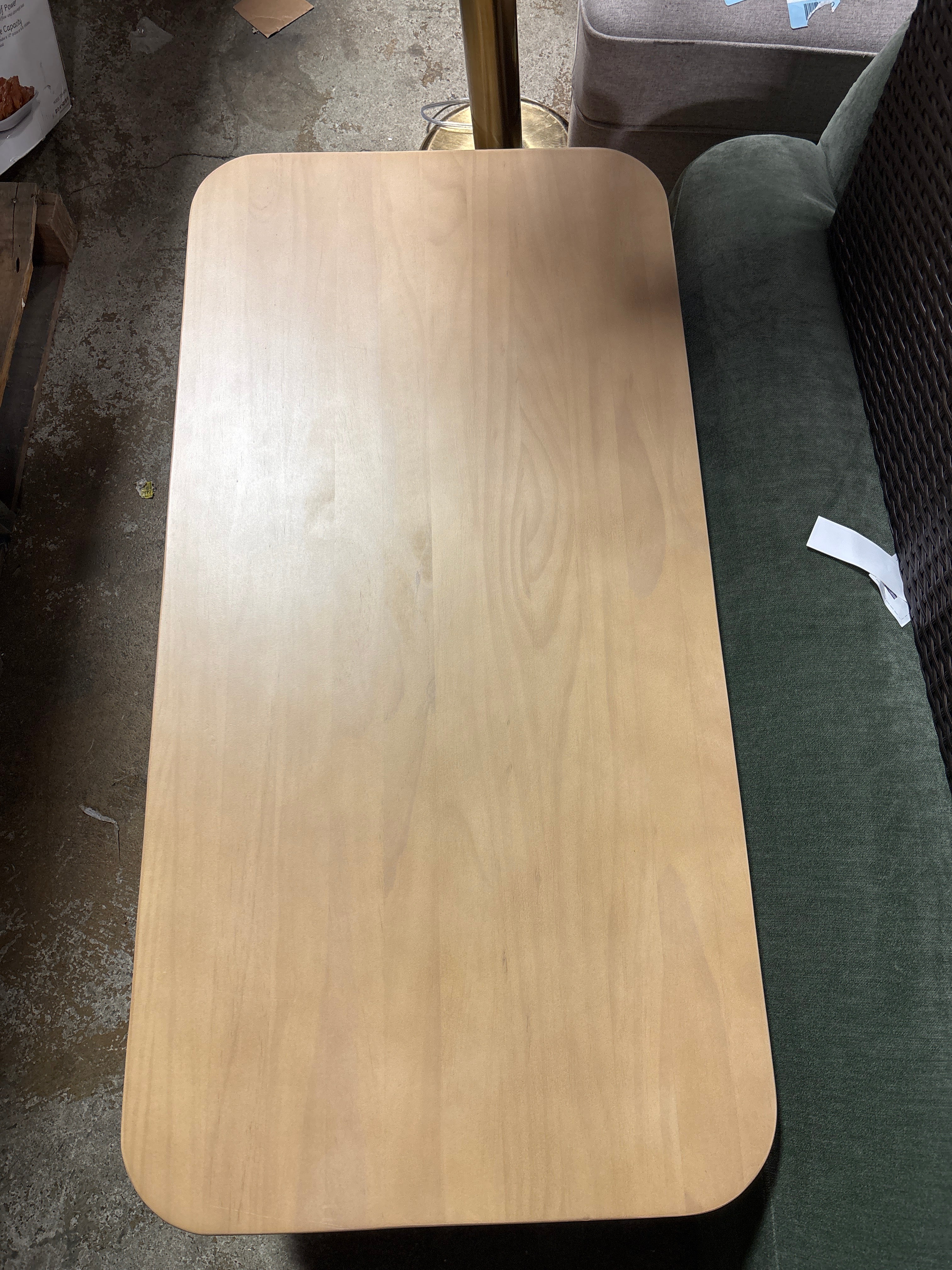 Solid Wood 40" Modern Rectangular Coffee Table - Pecan SHOWROOM ITEM - Image 3
