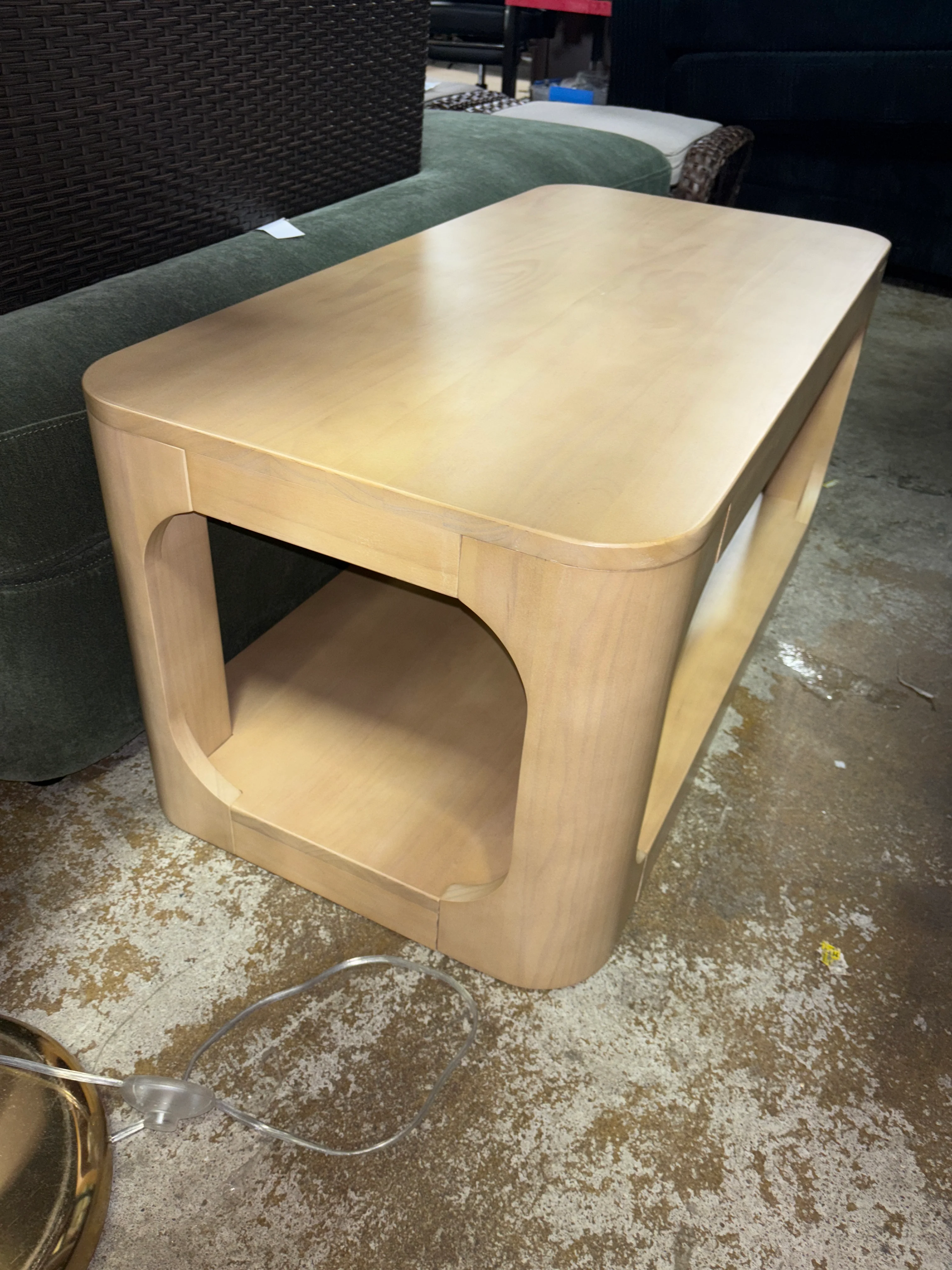 Solid Wood 40" Modern Rectangular Coffee Table - Pecan SHOWROOM ITEM - Image 5