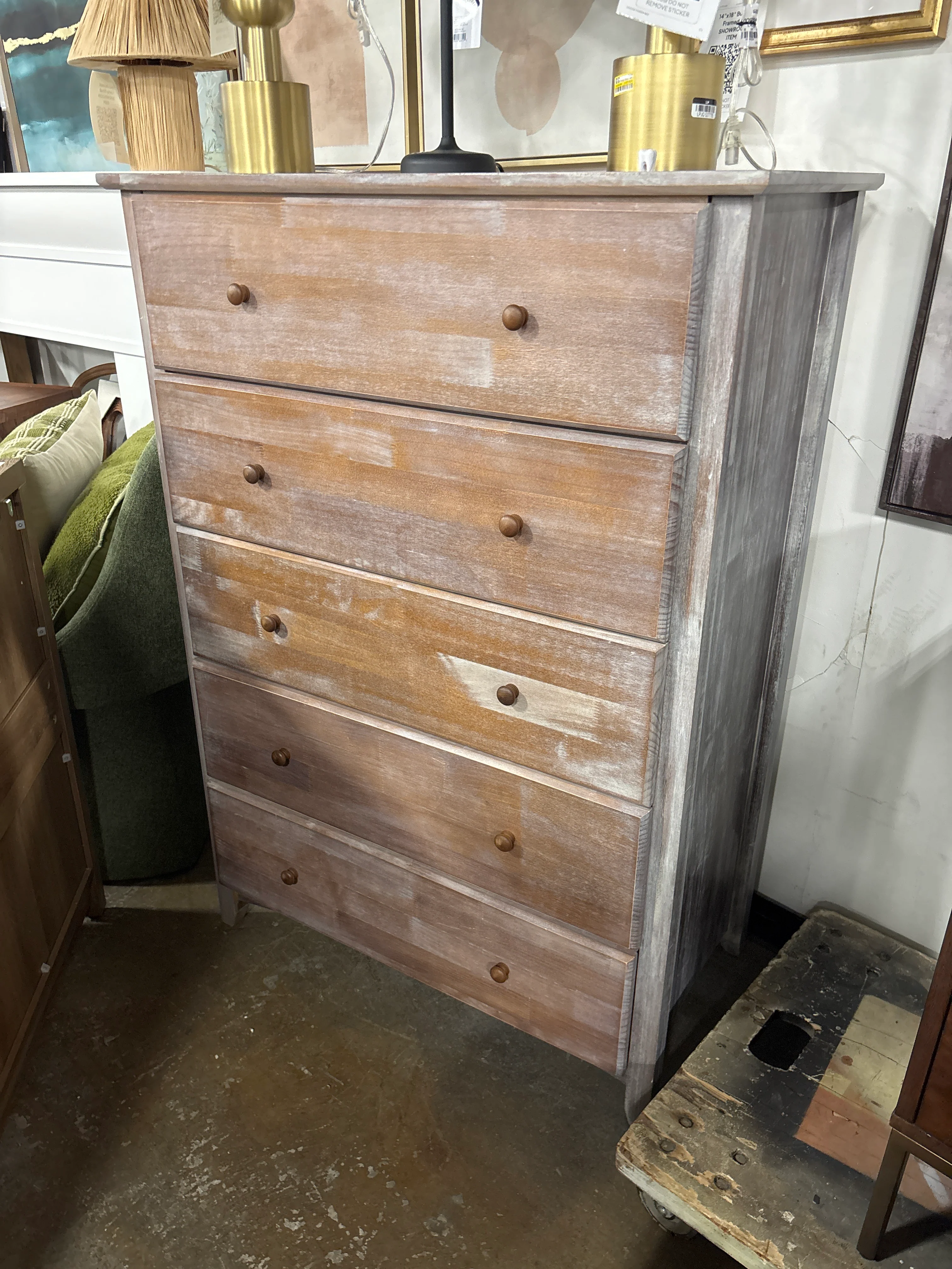 Solid Wood New Shaker Style Grey Wash Antique Finish SHOWROOM ITEM - Image 2