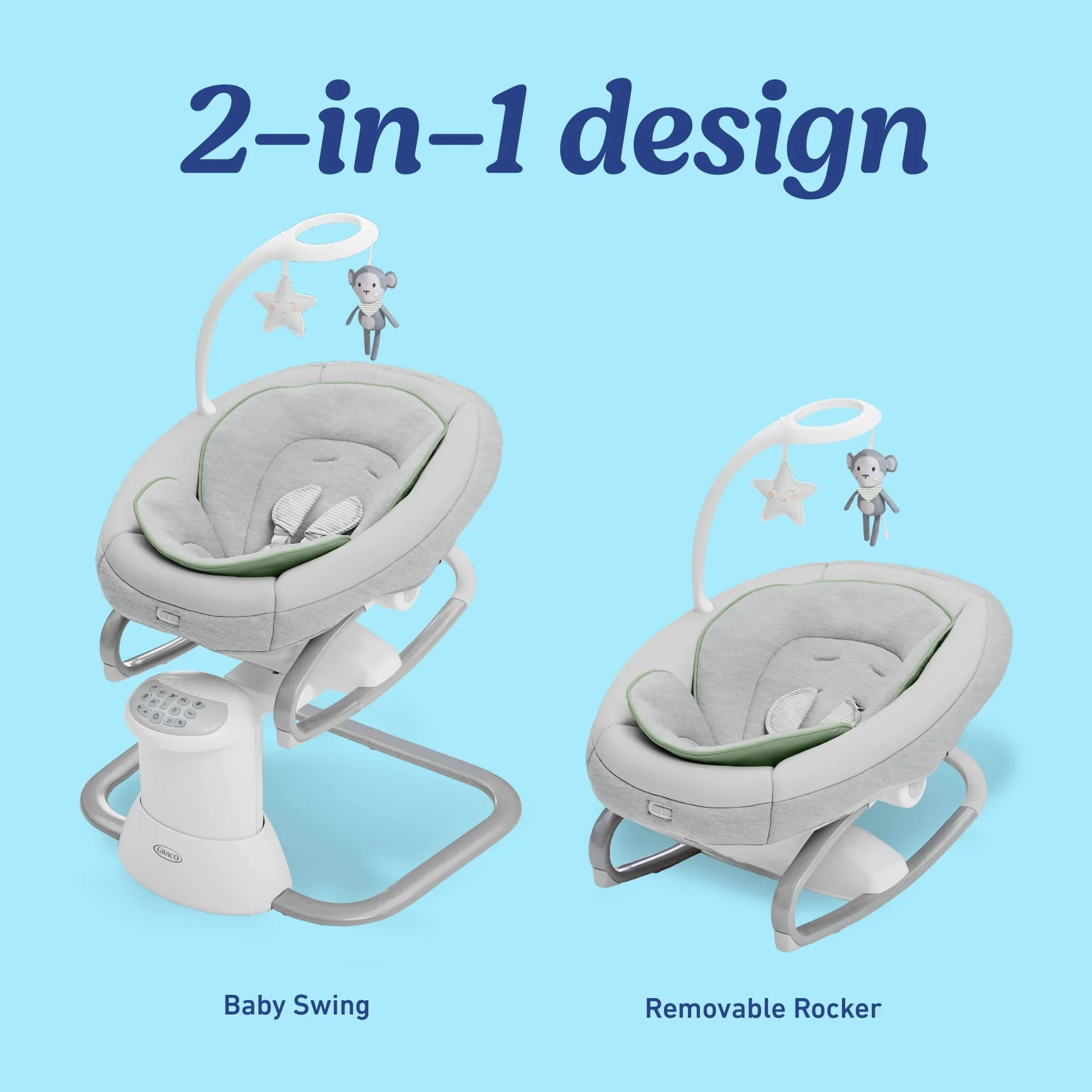 Soothe My Way Swing with Removable Rocker, Madden - Image 5