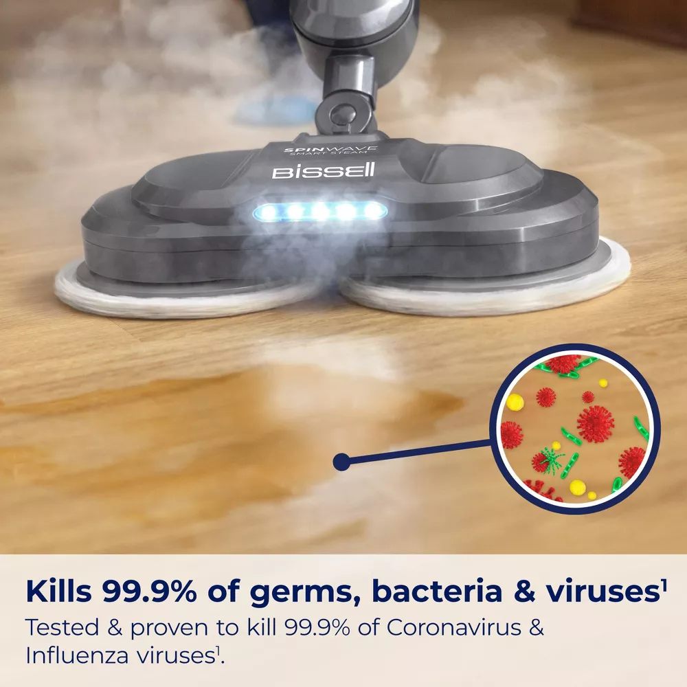 SpinWave SmartSteam Mop Cleaning Path Gray - Image 4