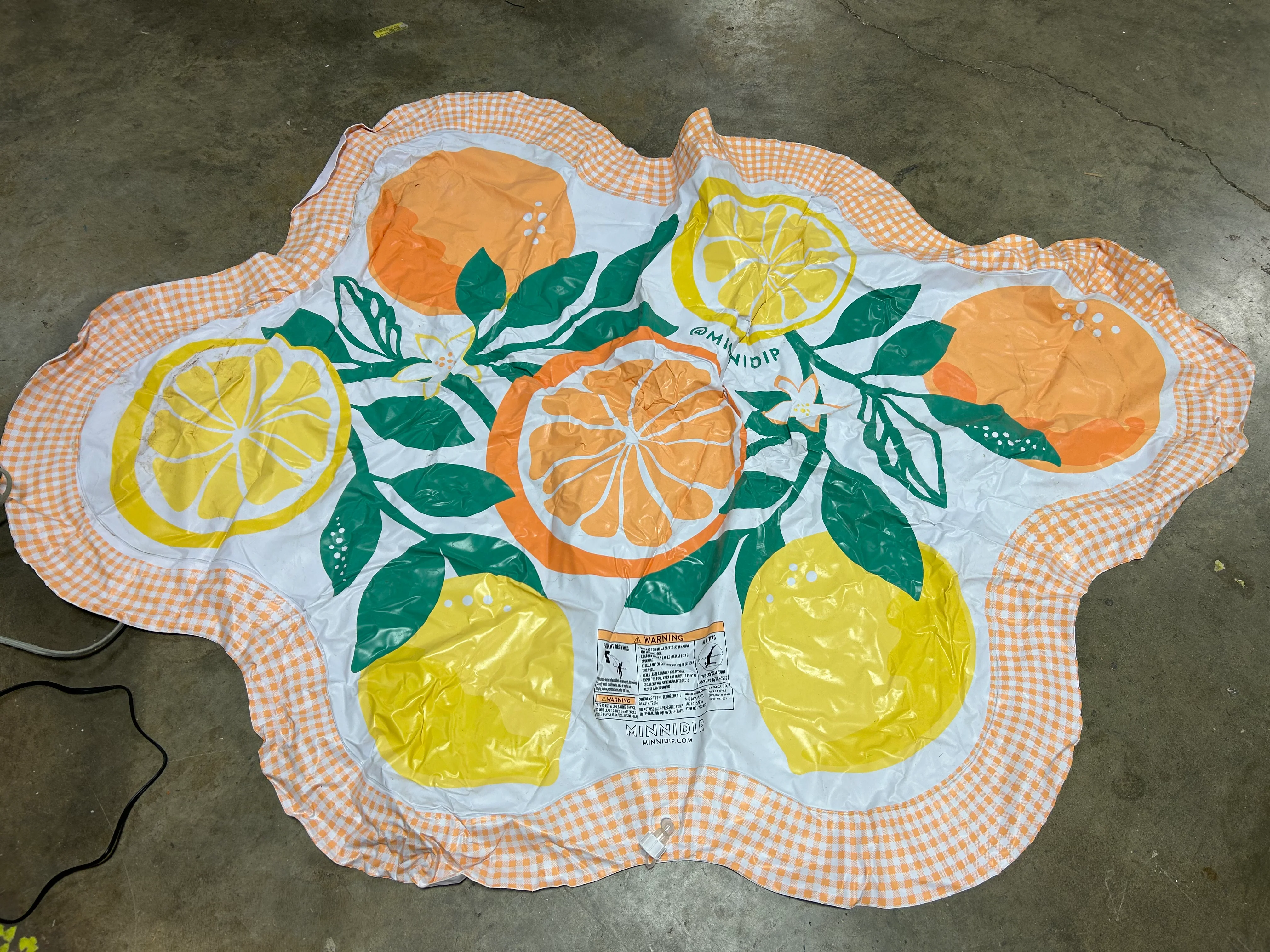 Splash Pad Play Sprinkler - Citrus Gingham - Image 5