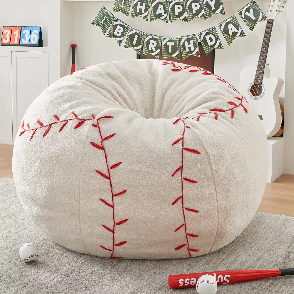 Sports Football Bean Bag Chair - Oversized Sofa Couch with Filler