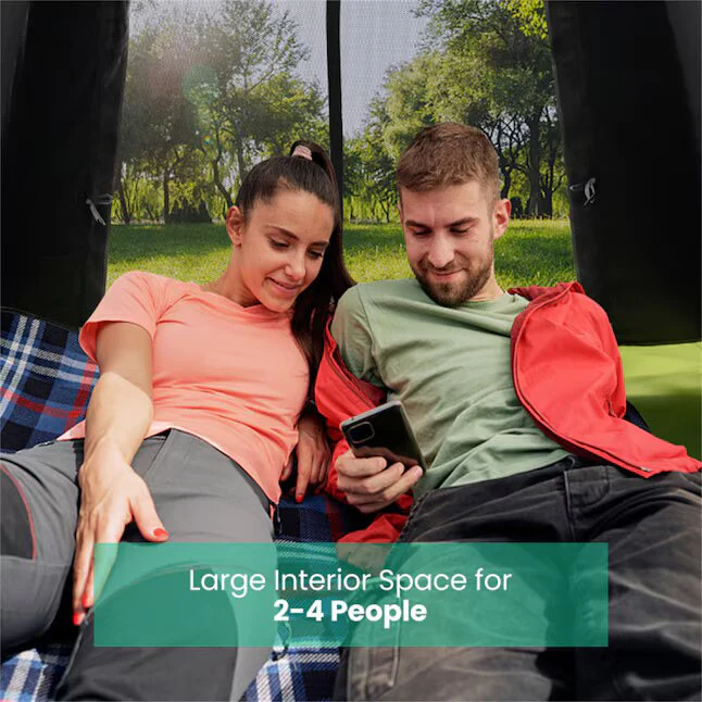 Square Beige + Green + Grey Pop-up Canopy - Image 3