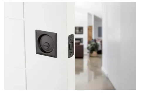 Square Privacy Bed/Bath Pocket Door Lock - Image 3