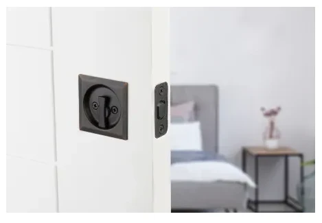 Square Privacy Bed/Bath Pocket Door Lock - Image 4