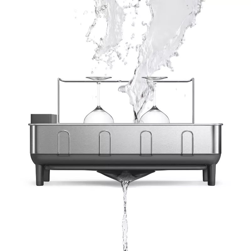 Stainless Steel Frame Dish Rack Large Gray - Image 5