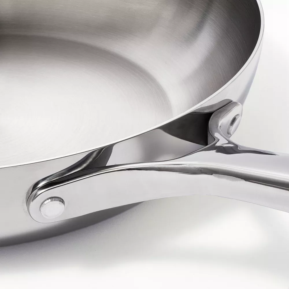 Stainless Steel Frypan with Cover Silver - Image 3