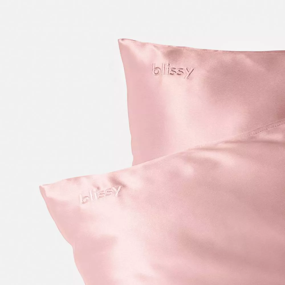 Standard/Queen 600 Thread Count Silk Pillowcase Blush Pink - Image 3