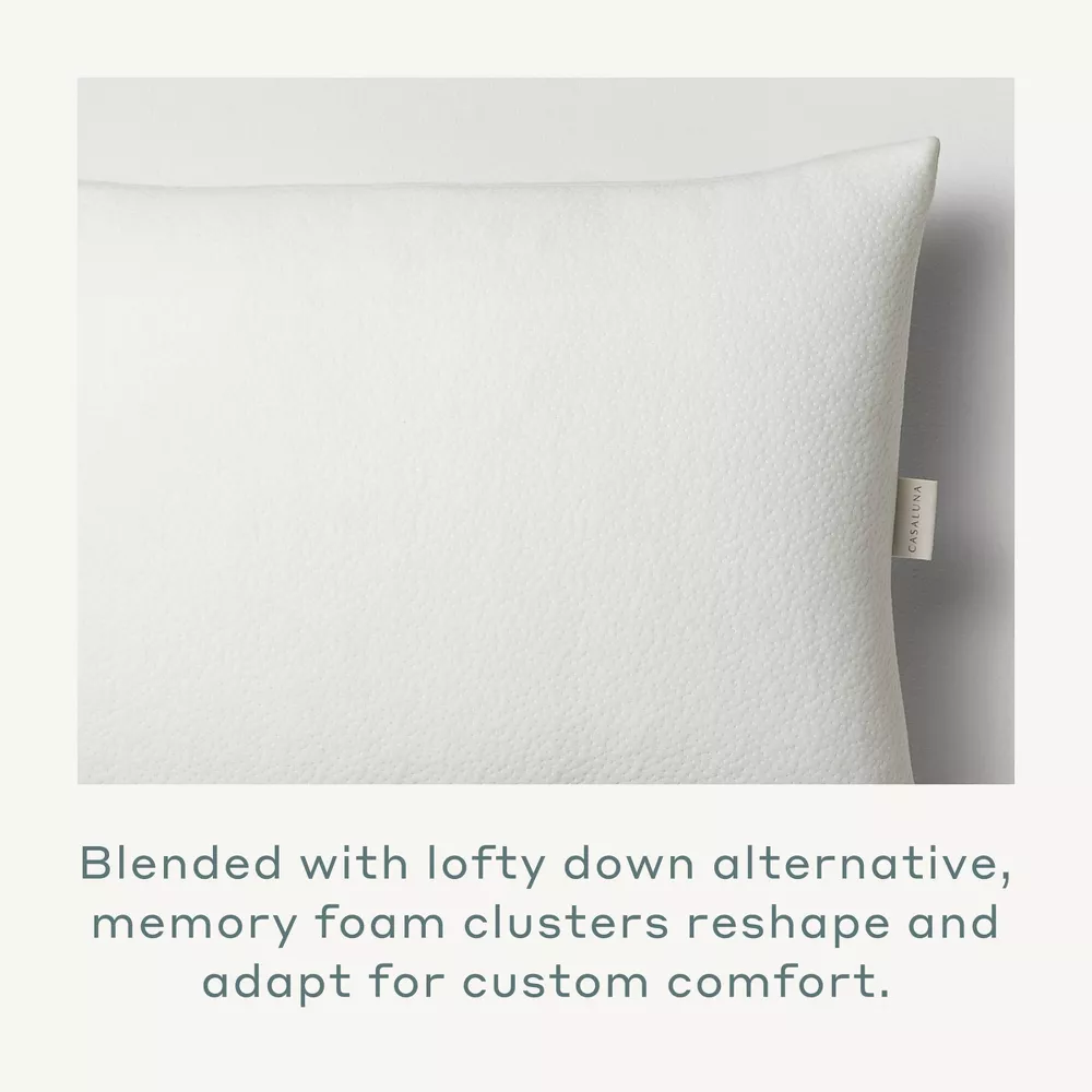 Standard/Queen Medium Machine Washable Memory Foam & Down Alternative Bed Pillow - Image 2