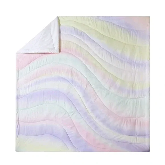 Wave Print Pastel Swirl Comforter Set Standard Twin/Twin XL - Image 2