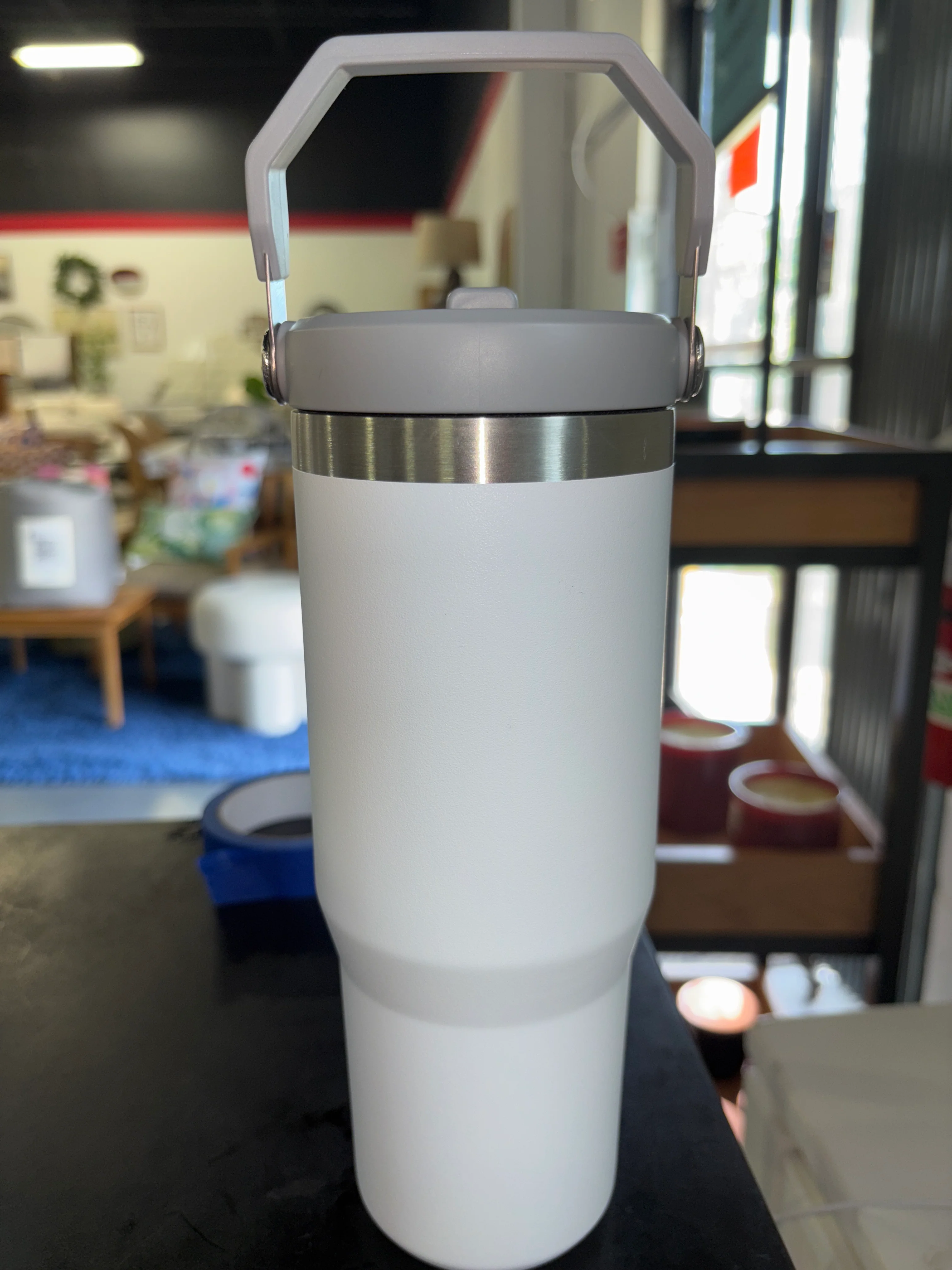 Stanley 30 oz Stainless Steel Ice Flow Flip Straw Tumbler - Polar SHOWROOM ITEM - Image 3