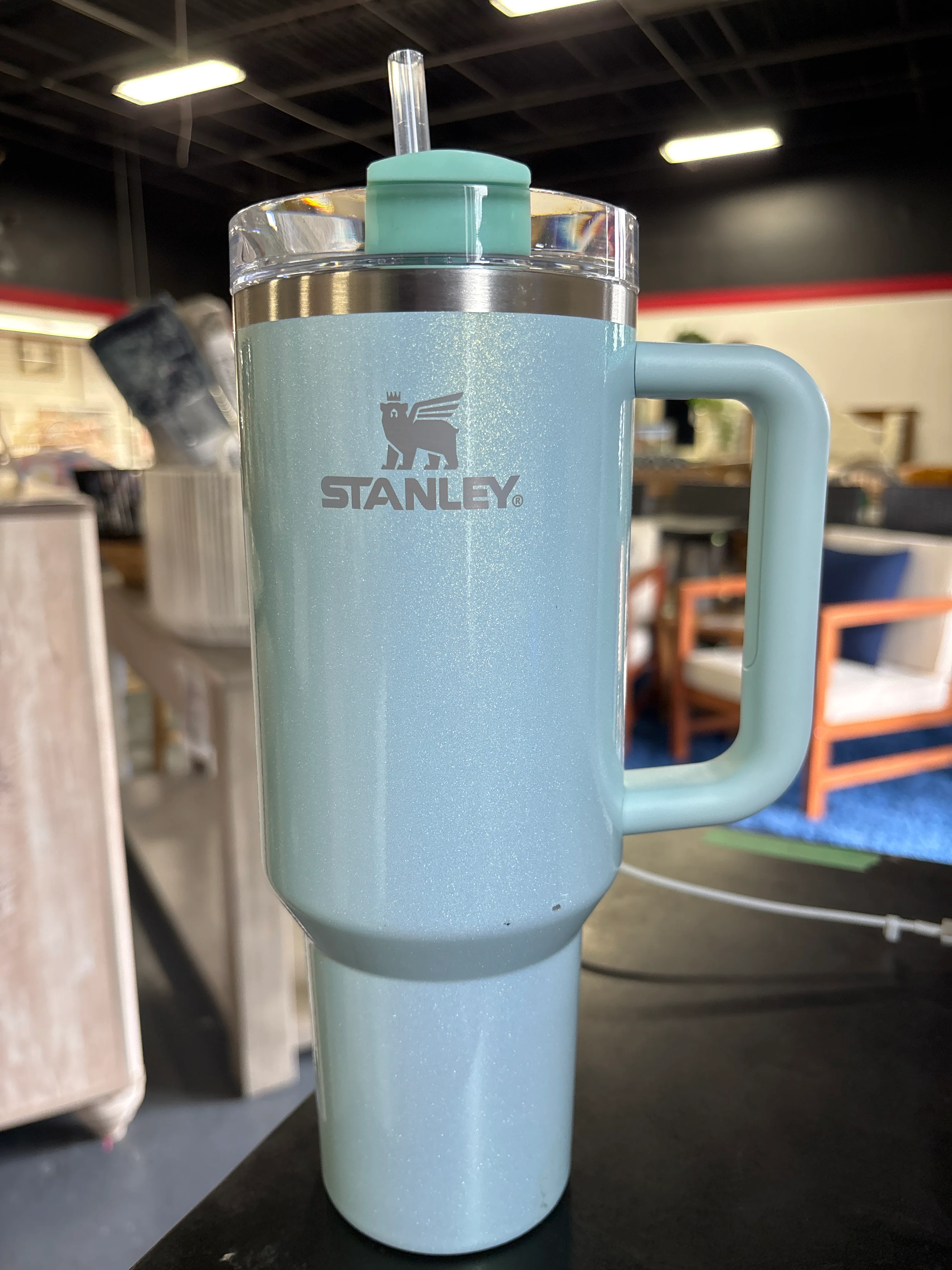 Stanley 40 oz Stainless Steel H2.0 FlowState Quencher Tumbler - Blueberry Milk SHOWROOM ITEM - Image 2