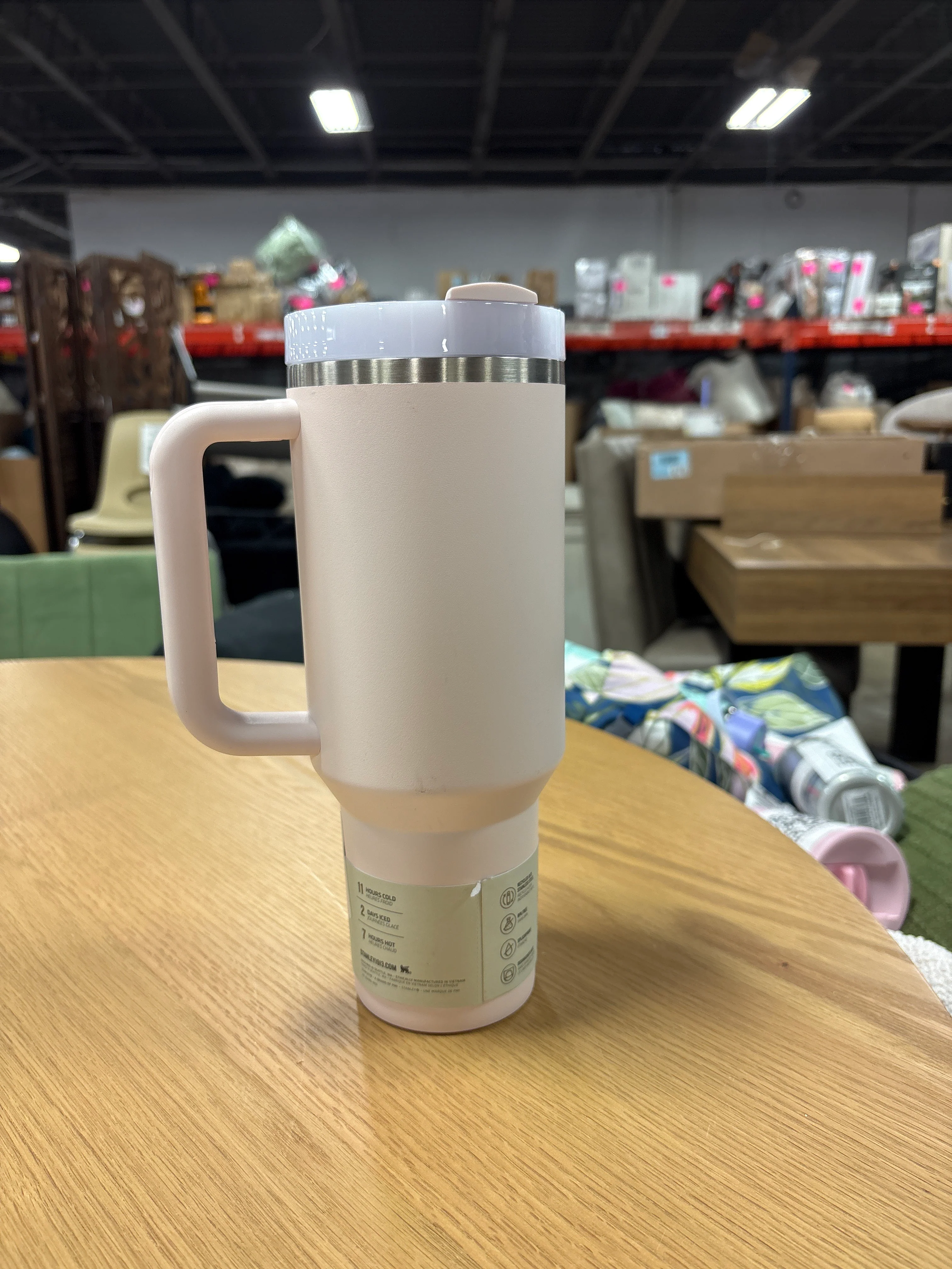 Stanley 40 oz Stainless Steel H2.0 FlowState Quencher Tumbler Rose Quartz 2.0 SHOWROOM ITEM - Image 2