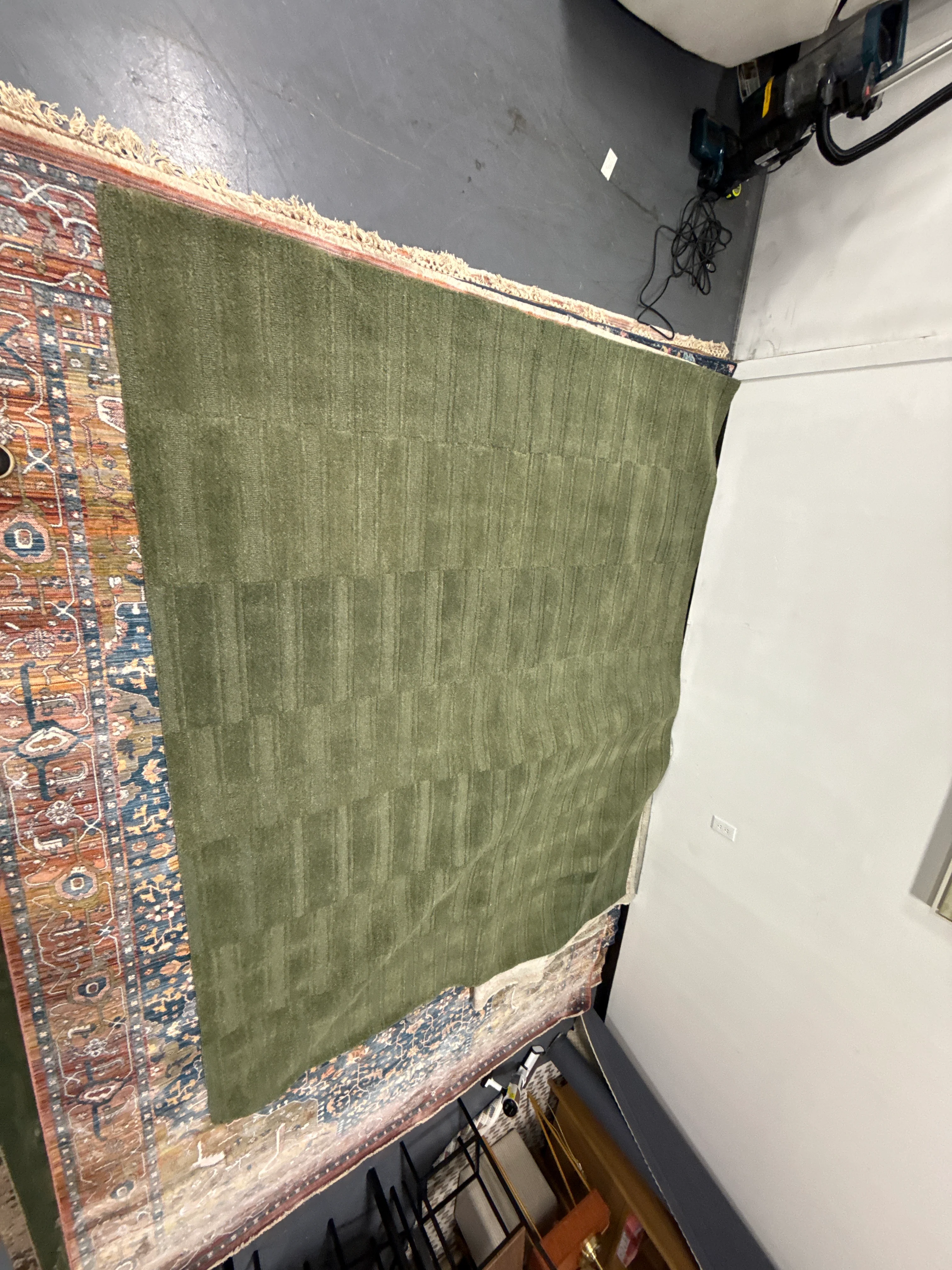 Starke Checked Wool Area Rug 8'x10' - Image 10