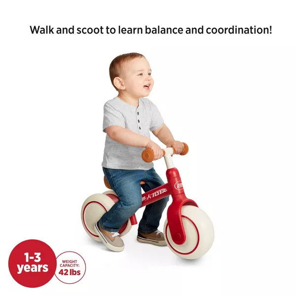 Steady Start Kids' Balance Bike - Red: Steel Frame, Adjustable Seat - Image 3