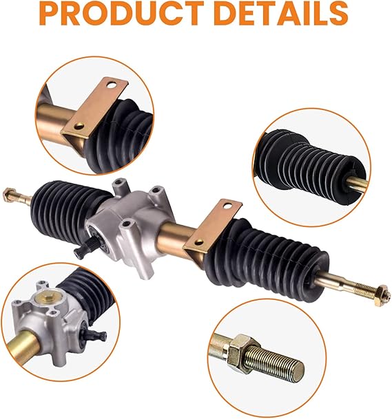 Steering Rack and Pinion with Tie Rod Ends for Polaris Steering Gear Box Assembly - Image 4