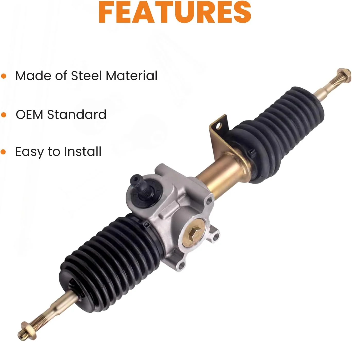 Steering Rack and Pinion with Tie Rod Ends for Polaris Steering Gear Box Assembly - Image 2