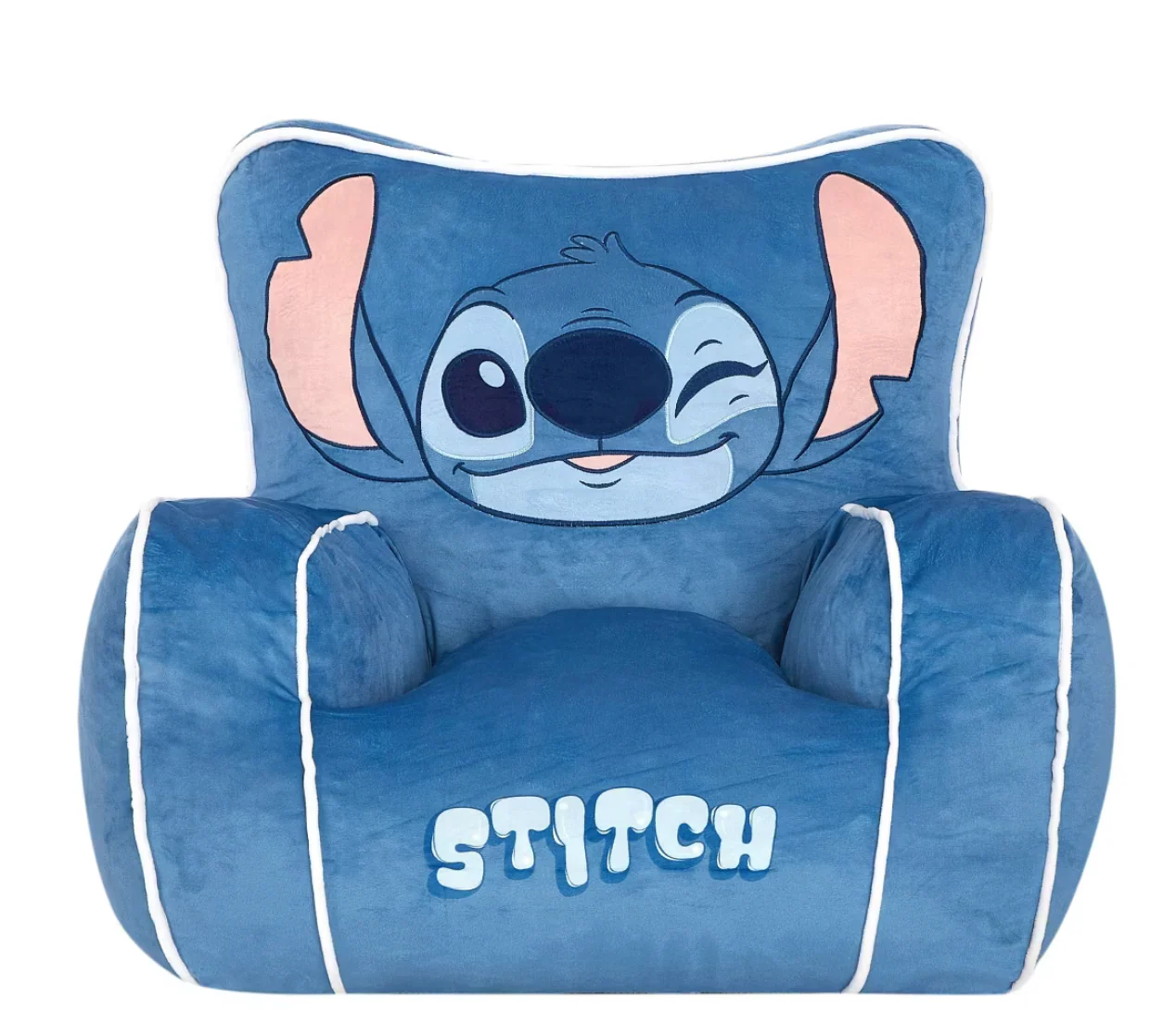 Stitch Kids' Compressed Foam Plush Chair Blue SHOWROOM ITEM
