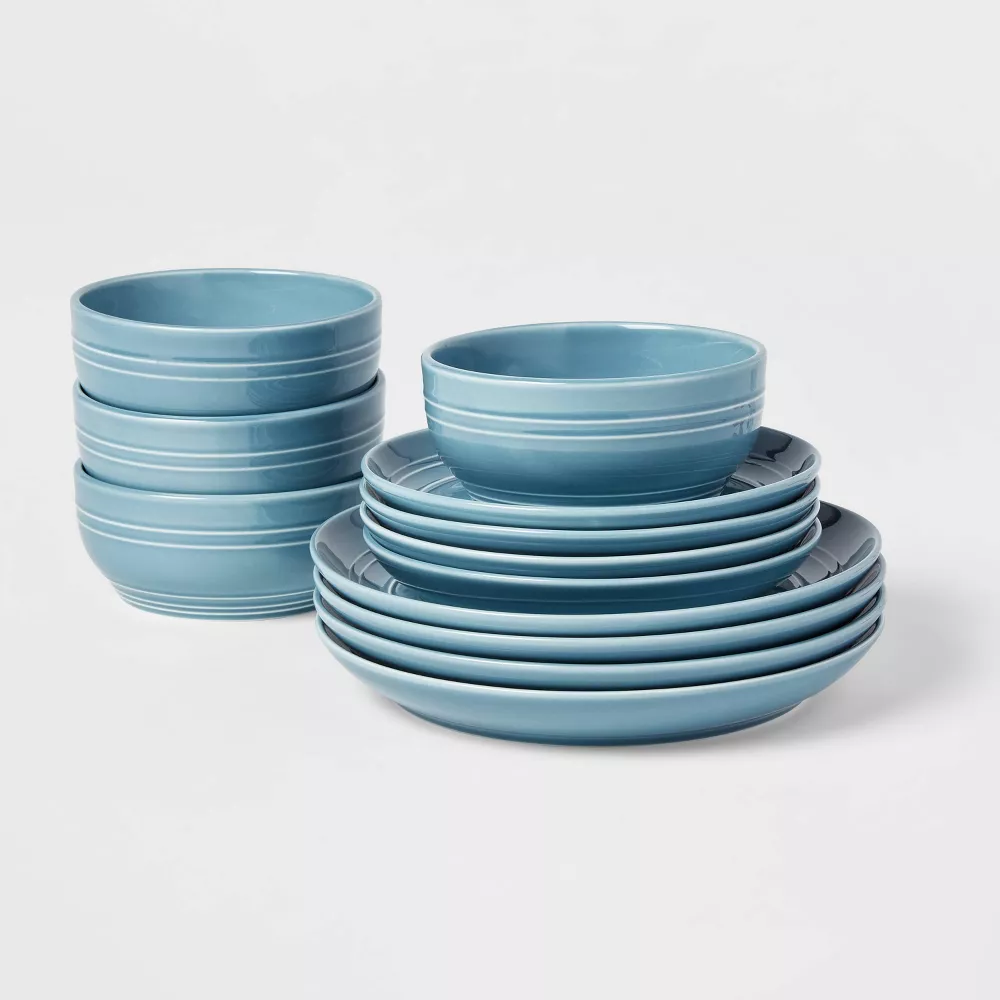 Stoneware Westfield Dinnerware Set Blue