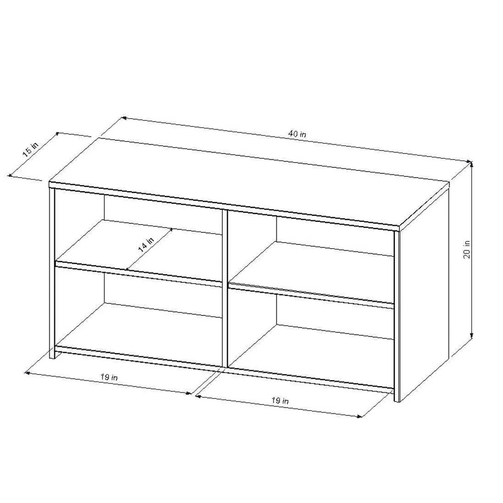 Storage TV Stand Black - Image 5