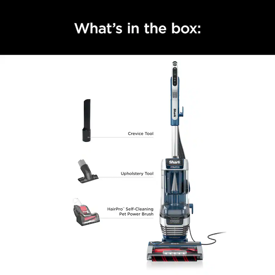 Stratos Upright Vacuum with DuoClean PowerFins HairPro, Self-Cleaning Brushroll, Odor Neutralizer Technology - Navy - Image 2