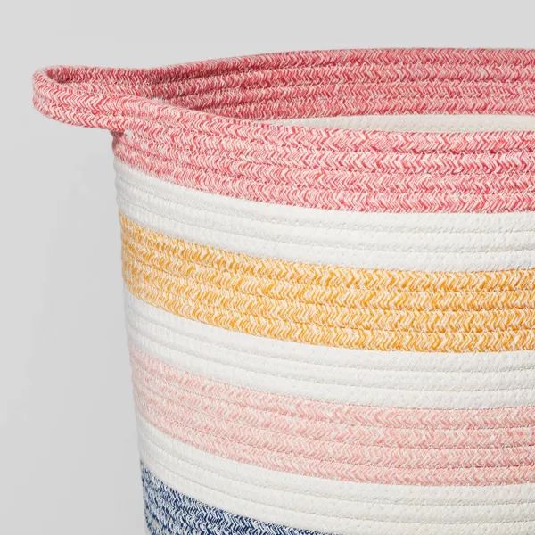 Striped Coiled Rope Kids' Storage Bin - Image 2