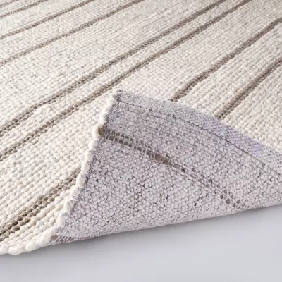 Striped Flat Woven Area Rug Cream - 7'x10' - Image 3
