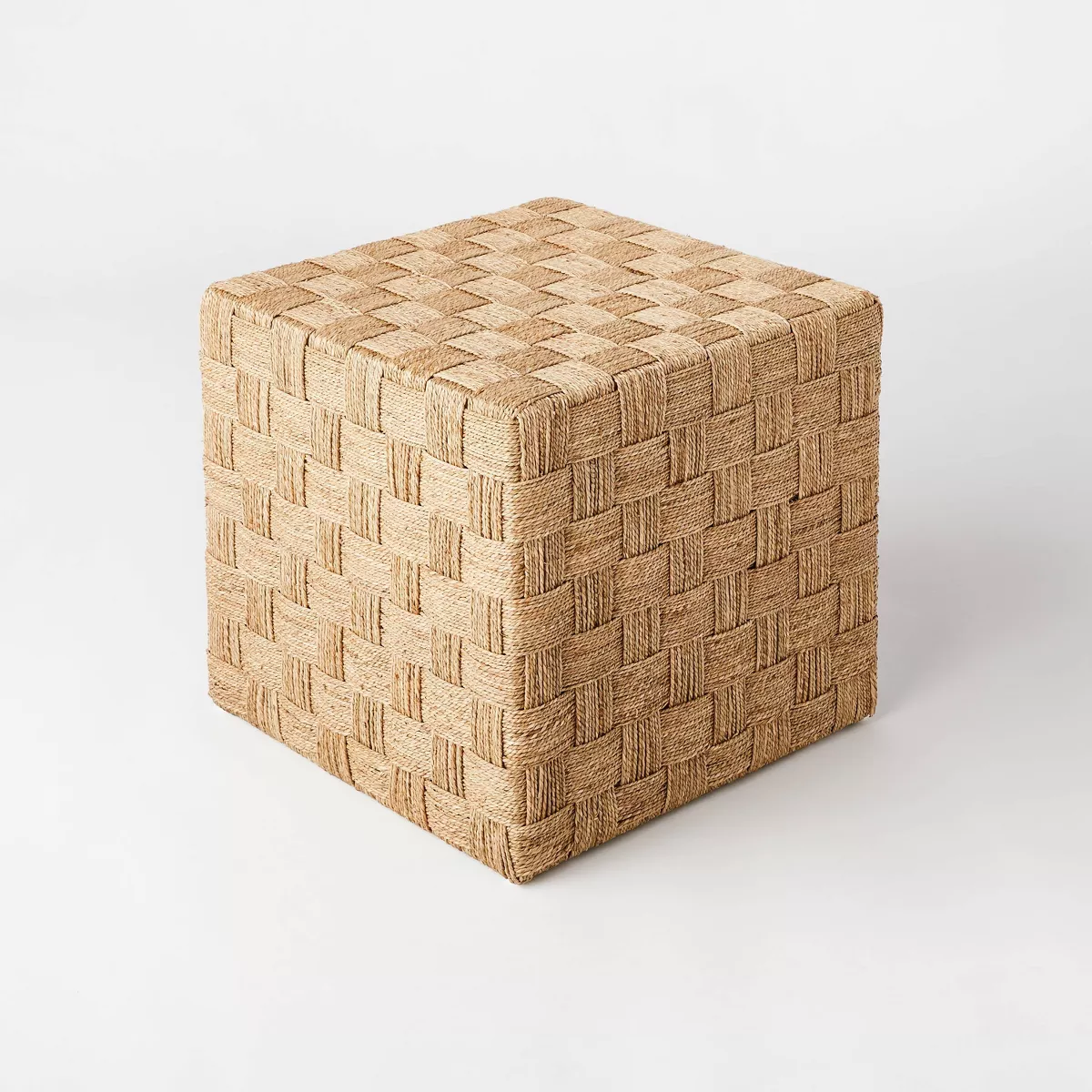 Studio McGee Lynwood Checkerboard Woven Cube SHOWROOM ITEM