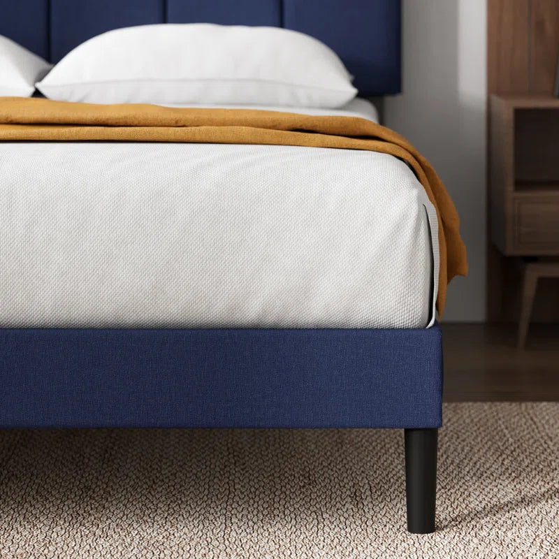 Suhavi Contemporary Modern Tufted Upholstered Platform Bed Queen - Image 4