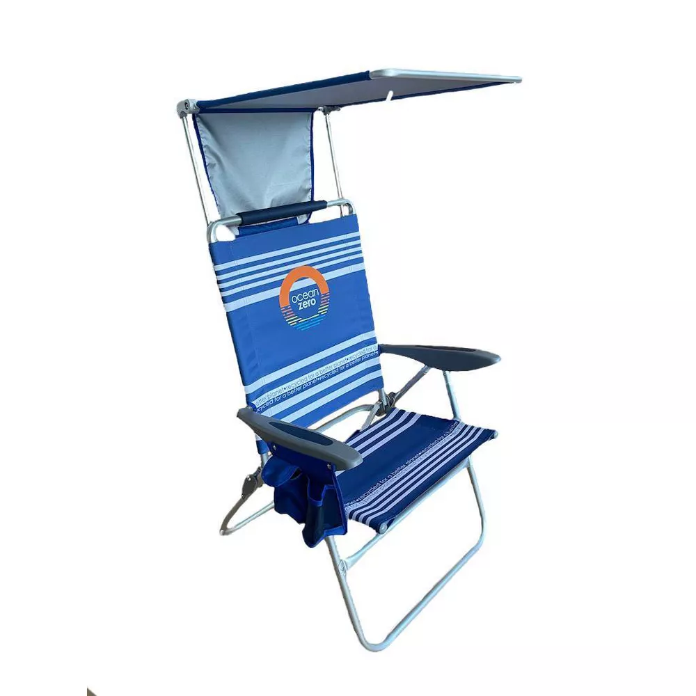 Sun Block Outdoor Portable Beach Chair Striped,