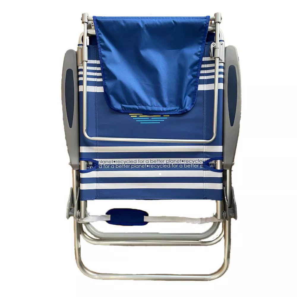 Sun Block Outdoor Portable Beach Chair Striped, - Image 3