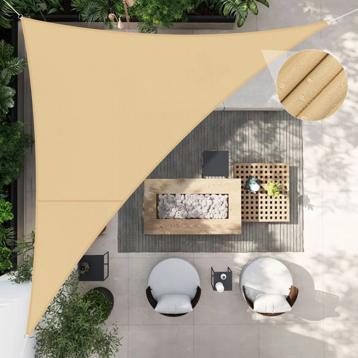 Sun Shade Sail Permeable Canopy UV Block UPF50 & Heavy Duty - Image 2