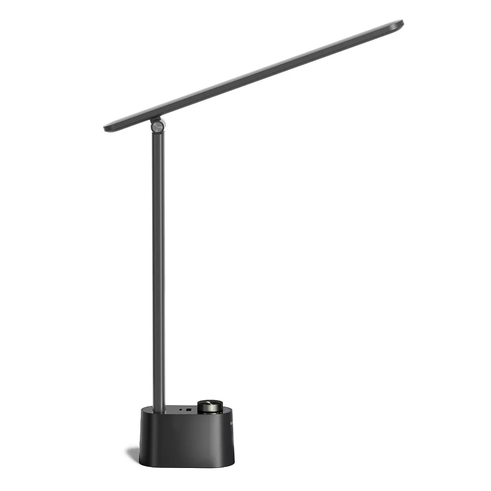 Sunturalux LED Desk Lamp with USB Charging Ports Black,